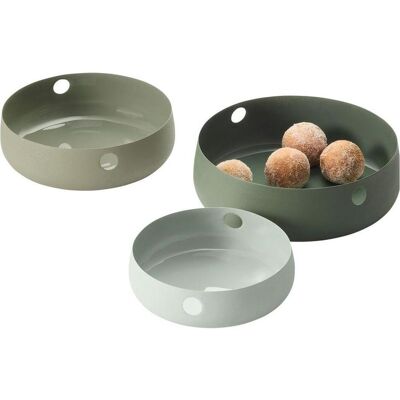 Philippi Schalenset Copenhagen 3-teilig ø 17/20/23 cm, Schüssel + Schale, Grün Philippi Schalenset Copenhagen 3-teilig ø 17/20/23 cm, Schüssel + Schale, Grün