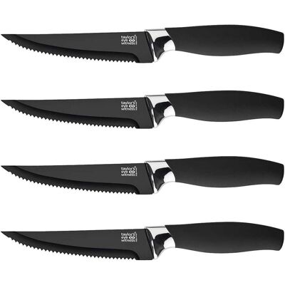 Taylor s Eye Witness Steakmesser-Set 4-teilig, Besteck, Schwarz Taylor s Eye Witness Steakmesser-Set 4-teilig, Besteck, Schwarz