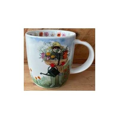 Alex Clark Art Mug M98 Frau in einem Garten mit Blumen, Tasse Alex Clark Art Mug M98 Frau in einem Garten mit Blumen, Tasse