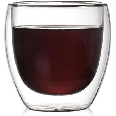 Bdt Doppelwandiges Thermoglas, Glas, Borosilikatglas, 80 ml, spülmaschinengeeignet, Einmachgläser, Transparent Bdt Doppelwandiges Thermoglas, Glas, Borosilikatglas, 80 ml, spülmaschinengeeignet, Einmachgläser, Transparent