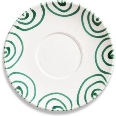 Gmundner Keramik Grüngeflammt, Unterteller Teetasse Maxima (Ø18cm), Tasse, Mehrfarbig Gmundner Keramik Grüngeflammt, Unterteller Teetasse Maxima (Ø18cm), Tasse, Mehrfarbig