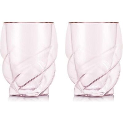 Bodum 2 Stück Doppelwandglas 0,27 l, Trinkgläser, Transparent, Pink, Rosa Bodum 2 Stück Doppelwandglas 0,27 l, Trinkgläser, Transparent, Pink, Rosa