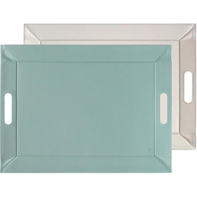 Freeform, Tablett, DUO - Wendetablett, Mint/Elfenbein, gross Freeform, Tablett, DUO - Wendetablett, Mint/Elfenbein, gross