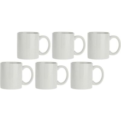 La Porcellana Bianca Set 6 Tassen mit Henkel Corte - Weiss 350 ml, Tasse, Weiss La Porcellana Bianca Set 6 Tassen mit Henkel Corte - Weiss 350 ml, Tasse, Weiss