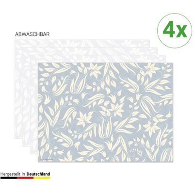 CoverYourDesk, Tischset, Tischset Florales Muster in Hellblau CoverYourDesk, Tischset, Tischset Florales Muster in Hellblau