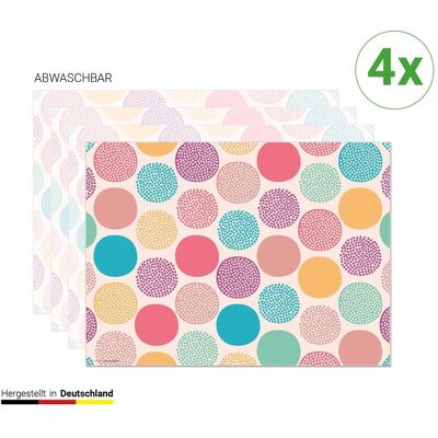CoverYourDesk - Tischset buntes Muster mit Kreisen - Tableware CoverYourDesk - Tischset buntes Muster mit Kreisen - Tableware
