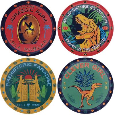 Fanattik, Untersetzer, Jurassic Park Untersetzer 4er-Pack (4x, Glasuntersetzer) Fanattik, Untersetzer, Jurassic Park Untersetzer 4er-Pack (4x, Glasuntersetzer)