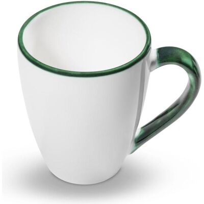 Gmundner Keramik Grüner Rand, Frühstücksbecher Max 0,3 Liter, Tasse, Grün Gmundner Keramik Grüner Rand, Frühstücksbecher Max 0,3 Liter, Tasse, Grün