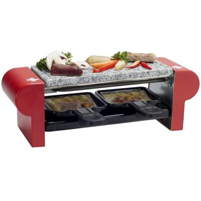 Nouvel 2er Raclette "Stone" Swiss Edition, Racletteofen, Rot Nouvel 2er Raclette "Stone" Swiss Edition, Racletteofen, Rot