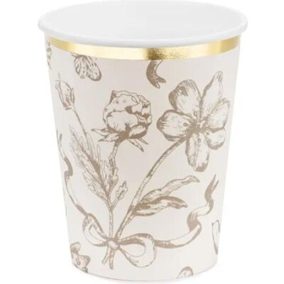 Partydeco, Einweggeschirr, Pappbecher Blumen Partydeco, Einweggeschirr, Pappbecher Blumen