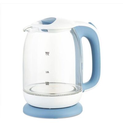 Maestro Czajnik elektryczny szklany 1 7l 2200W MR-056-BLUE, Wasserkocher, Transparent, Blau Maestro Czajnik elektryczny szklany 1 7l 2200W MR-056-BLUE, Wasserkocher, Transparent, Blau