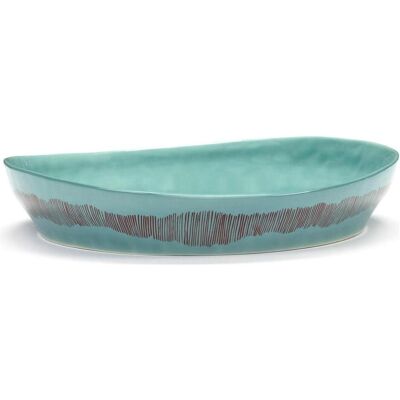 Serax Serving Plate S Azure-Stripes Red Feast, Schüssel + Schale, Blau, Rot, Mehrfarbig Serax Serving Plate S Azure-Stripes Red Feast, Schüssel + Schale, Blau, Rot, Mehrfarbig