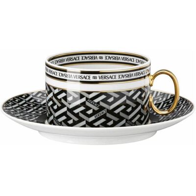 Versace La Greca - Signature Black - Teetasse 2-tlg., Tasse, Mehrfarbig Versace La Greca - Signature Black - Teetasse 2-tlg., Tasse, Mehrfarbig