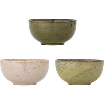 Bloomingville - Addison Bowl - Green - Stoneware, Schüssel + Schale, Mehrfarbig, Grün Bloomingville - Addison Bowl - Green - Stoneware, Schüssel + Schale, Mehrfarbig, Grün