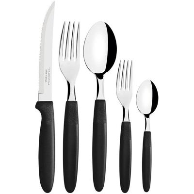 Tramontina 30-piece black flatware set, Besteck, Schwarz Tramontina 30-piece black flatware set, Besteck, Schwarz