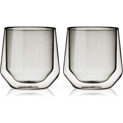 Viski Aurora Tumbler - Dubbelwanding - Glas - 266ml - 2 stuks - Smoke (11187), Trinkgläser, Grau Viski Aurora Tumbler - Dubbelwanding - Glas - 266ml - 2 stuks - Smoke (11187), Trinkgläser, Grau