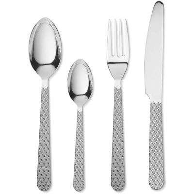 Lyngby Porcelæn Rhombe Besteckset - 16 Teile, Stahl Lyngby Porcelæn Rhombe Besteckset - 16 Teile, Stahl