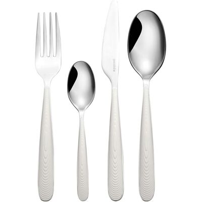 Guzzini JUST Set 24 cutlery for 6 places at the table in stainless steel Milky white 122900156, Besteck, Weiss Guzzini JUST Set 24 cutlery for 6 places at the table in stainless steel Milky white 122900156, Besteck, Weiss