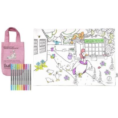 Eat Sleep Doodle, Tischset, Jemima Enten-Platzset und 10 Marker (1 Stk., 47 x 33 cm) Eat Sleep Doodle, Tischset, Jemima Enten-Platzset und 10 Marker (1 Stk., 47 x 33 cm)