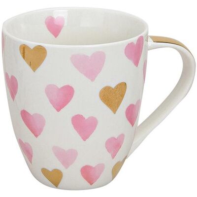 6x Blümelhuber Jumbobecher 'Herz', Tasse, Rosa 6x Blümelhuber Jumbobecher 'Herz', Tasse, Rosa
