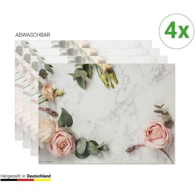 CoverYourDesk, Tischset, Tischset Rosen auf Marmor CoverYourDesk, Tischset, Tischset Rosen auf Marmor