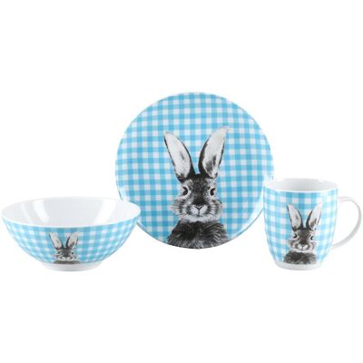 CreaTable, Geschirrset, Happy Bunny (3 Stk.) CreaTable, Geschirrset, Happy Bunny (3 Stk.)