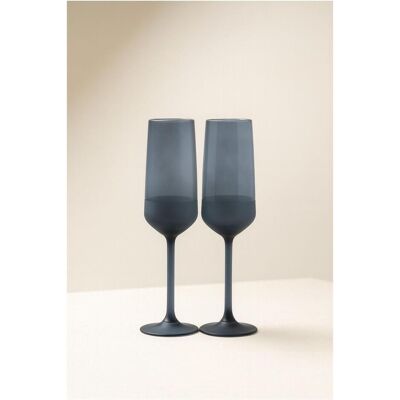 Hermia Rectos Champagne Glass Set 2 Pieces, Weingläser, Grau Hermia Rectos Champagne Glass Set 2 Pieces, Weingläser, Grau