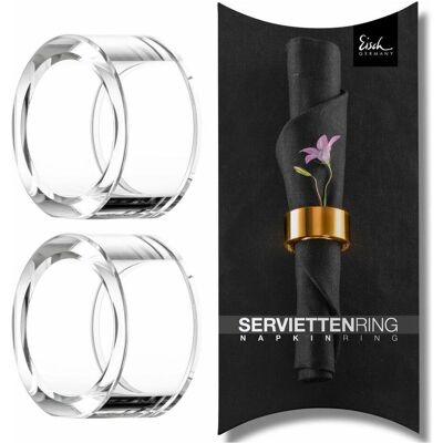 Eisch, Serviettenhalter, 2er Set Transparent 50 mm (2x) Eisch, Serviettenhalter, 2er Set Transparent 50 mm (2x)