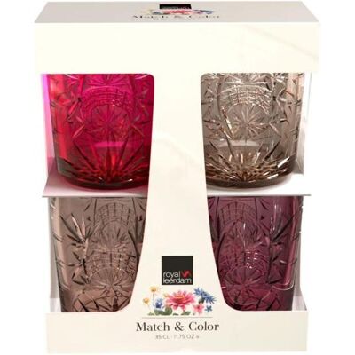 Royal Leerdam Wasserglas Set, Trinkgläser, Rot, Mehrfarbig, Pink Royal Leerdam Wasserglas Set, Trinkgläser, Rot, Mehrfarbig, Pink
