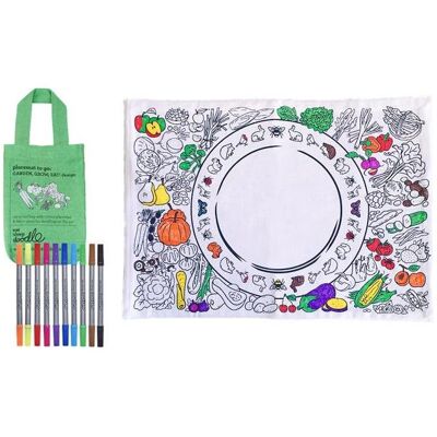 Eat Sleep Doodle, Tischset, Platzset und 10 Gemüsemarker (1 Stk., 47 x 33 cm) Eat Sleep Doodle, Tischset, Platzset und 10 Gemüsemarker (1 Stk., 47 x 33 cm)