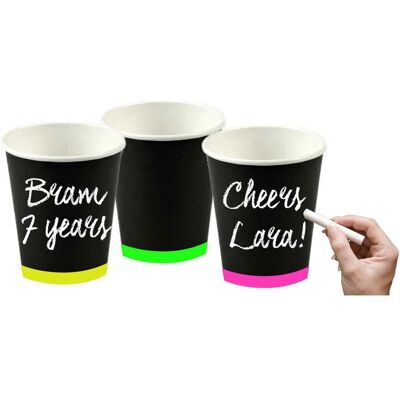 Folat, Einweggeschirr, Beschreibbare Tassen (6x) Folat, Einweggeschirr, Beschreibbare Tassen (6x)
