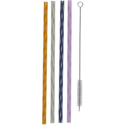 alpina Straw with brush 7pc, Strohhalm, Orange, Blau, Mehrfarbig, Weiss alpina Straw with brush 7pc, Strohhalm, Orange, Blau, Mehrfarbig, Weiss