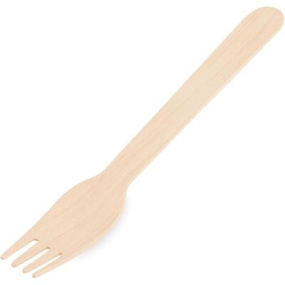Wimex.eu, Einweggeschirr, Gabel aus Holz 16cm - 100 Stück (100x) Wimex.eu, Einweggeschirr, Gabel aus Holz 16cm - 100 Stück (100x)
