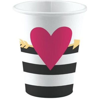 Riethmüller, Einweggeschirr, 8 Becher Everyday Love Big Heart Papier 250 ml (8x) Riethmüller, Einweggeschirr, 8 Becher Everyday Love Big Heart Papier 250 ml (8x)