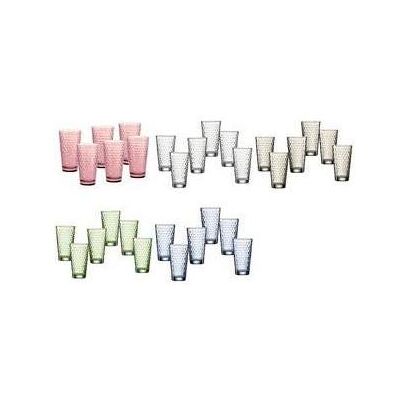 Ritzenhoff & Breker Longdrinkglas 6er Set Favo, Glas, Berry, 350 ml, 320152, Trinkgläser, Rot Ritzenhoff & Breker Longdrinkglas 6er Set Favo, Glas, Berry, 350 ml, 320152, Trinkgläser, Rot