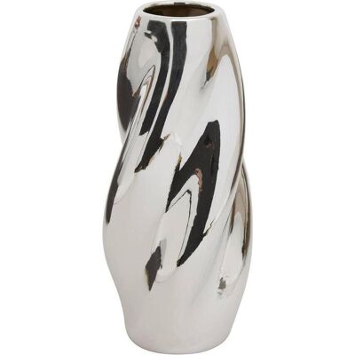 Atmosphera, Vase, Vase Twisted 210138, 28 cm, silver Atmosphera, Vase, Vase Twisted 210138, 28 cm, silver