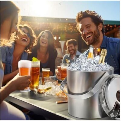 Sailnovo Contenitore per Gelato, Flaschenkühler, Silber Sailnovo Contenitore per Gelato, Flaschenkühler, Silber