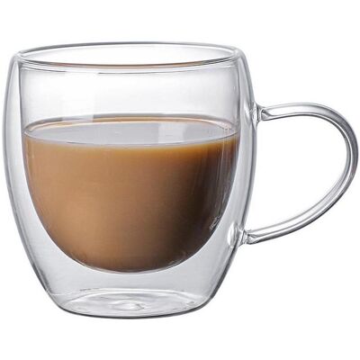 Bdt Doppelwandige Thermoglastasse Tasse, Borosilikatglas, 80 ml, spülmaschinengeeignet, Tasse, Transparent Bdt Doppelwandige Thermoglastasse Tasse, Borosilikatglas, 80 ml, spülmaschinengeeignet, Tasse, Transparent
