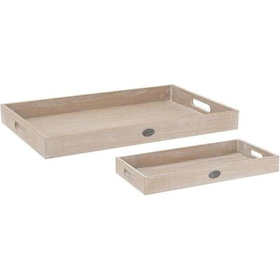 Tablett, Srerving Tray Wood Set Natural Tablett, Srerving Tray Wood Set Natural