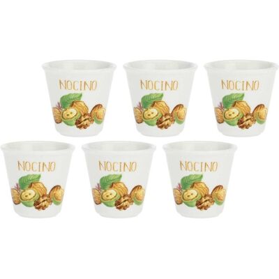 La Porcellana Bianca LIQUORELLI Set mit 6 Nocino Likörgläsern 75 ml, Cocktailgläser La Porcellana Bianca LIQUORELLI Set mit 6 Nocino Likörgläsern 75 ml, Cocktailgläser