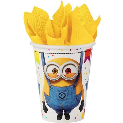 Amscan, Einweggeschirr, Minions Geburtstagsbecher (8x) Amscan, Einweggeschirr, Minions Geburtstagsbecher (8x)