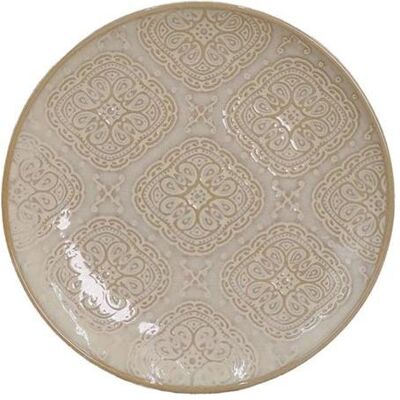 Domoletti, Serviergeschirr, Plate dessert Beige arabic, Ø 19 cm, brown Domoletti, Serviergeschirr, Plate dessert Beige arabic, Ø 19 cm, brown