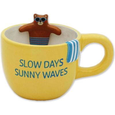 Winkee - Pool Buddies Chilling Bear Mug, Tasse, Mehrfarbig Winkee - Pool Buddies Chilling Bear Mug, Tasse, Mehrfarbig