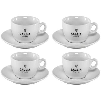 Gaggia Milano Cappuccinotassen Set 4 Stück, Tasse, Weiss Gaggia Milano Cappuccinotassen Set 4 Stück, Tasse, Weiss