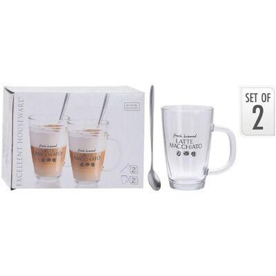 Fs-Star 2 Latte Macchiato Tassen, Tasse, Transparent Fs-Star 2 Latte Macchiato Tassen, Tasse, Transparent