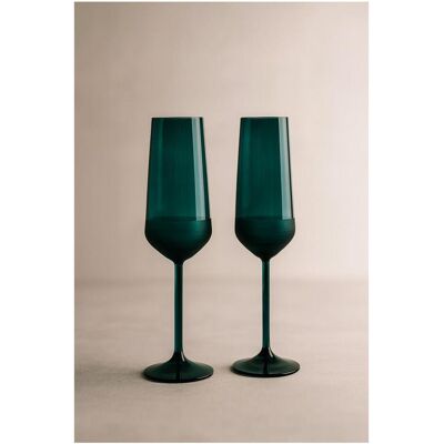 Hermia Rectos Champagne Glass Set 2 Pieces, Weingläser, Grün Hermia Rectos Champagne Glass Set 2 Pieces, Weingläser, Grün