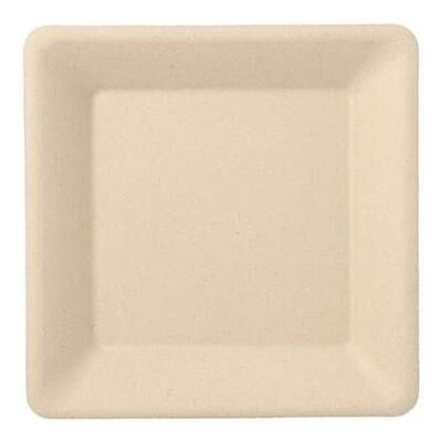 Papstar, Einweggeschirr, 50 Teller, Zuckerrohr "pure" eckig 15,5 cm x 15,5 cm natur Papstar, Einweggeschirr, 50 Teller, Zuckerrohr "pure" eckig 15,5 cm x 15,5 cm natur