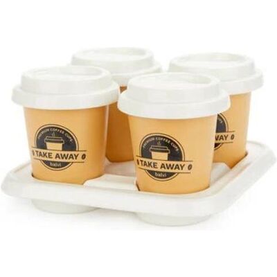 Balvi - Take Away Coffee Cup Set - Porzellan - 4 Stück - Mugs Balvi - Take Away Coffee Cup Set - Porzellan - 4 Stück - Mugs