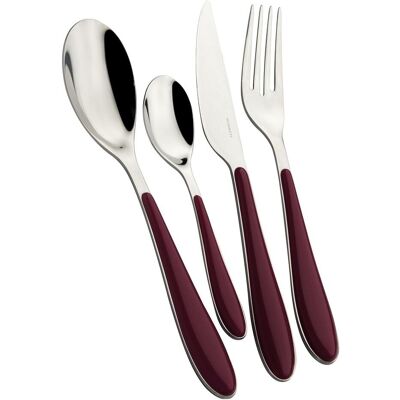 Bugatti GGCV023F50 Gioia Cutlery Set 24Piece Stainless Steel Garnet Red 22 x 8 x 30 cm, Besteck, Rot Bugatti GGCV023F50 Gioia Cutlery Set 24Piece Stainless Steel Garnet Red 22 x 8 x 30 cm, Besteck, Rot