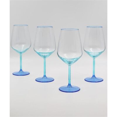 Hermia Marsilya Wine Glass Set 4 Pieces, Weingläser, Blau, Türkis, Mehrfarbig Hermia Marsilya Wine Glass Set 4 Pieces, Weingläser, Blau, Türkis, Mehrfarbig